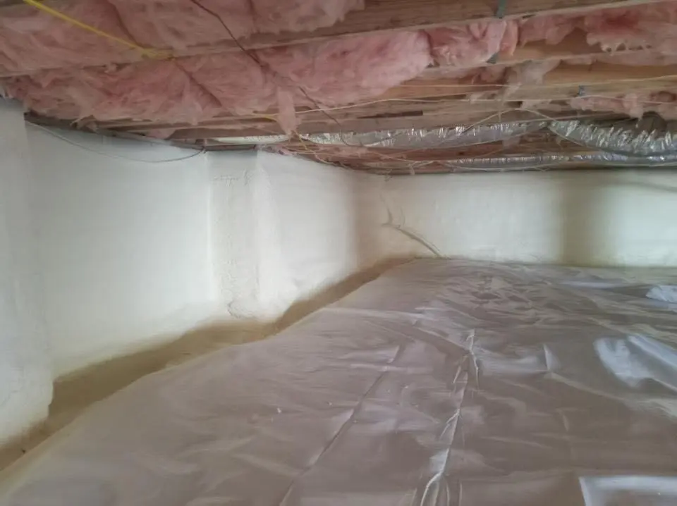Crawl space encapsulation with closed-cell spray foam for Metal Roof Coating in Clifton